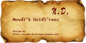 Novák Dolóresz névjegykártya